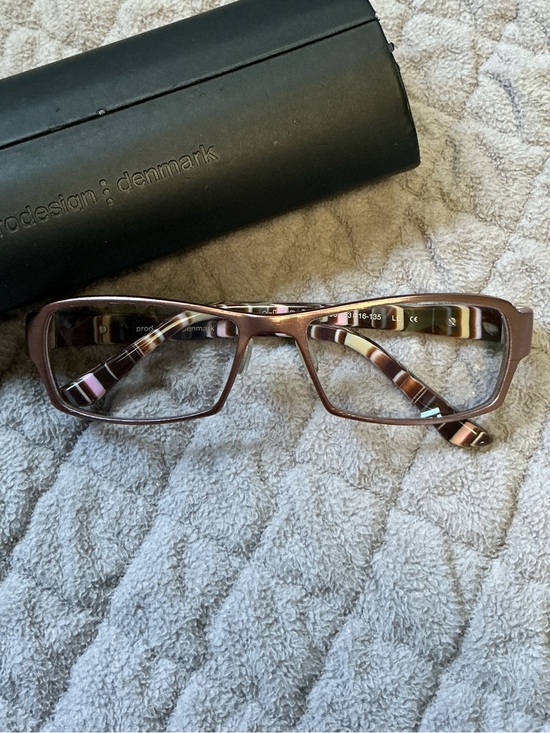 Women\'s Rectangular Eyeglasses Frame 7902 Bronze Aluminum w/nose pads